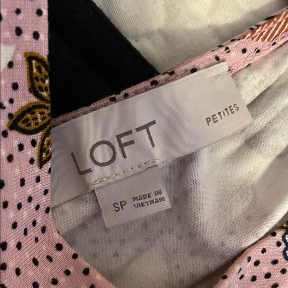 LOFT Pink Floral Halter Dress - Picture 3 of 4